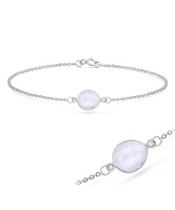 Rose Quartz Silver Bracelet BRS-232